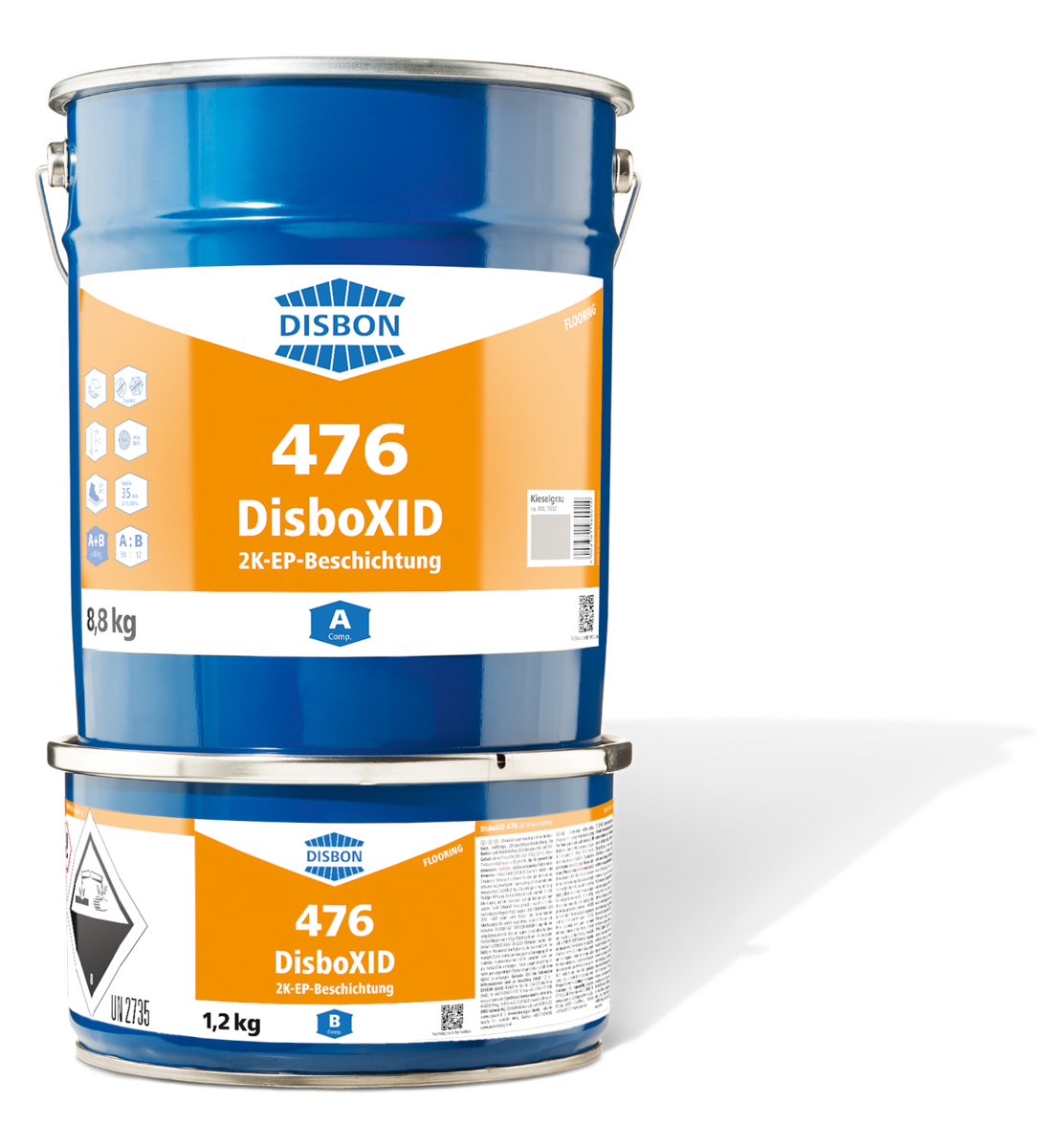 Disbon 476 EP Rollschicht 10,0 kg Betongrau